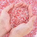 3 Lb Watermelon Tourmaline Quartz Crystal Chips Bulk, 5-7mm Natural Tumbled Crushed Stones Red Healing Crystal Chips Bulk Gemstones for Vase Fillers, Aquarium and Home Decoration