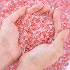 3 Lb Watermelon Tourmaline Quartz Crystal Chips Bulk, 5-7mm Natural Tumbled Crushed Stones Red Healing Crystal Chips Bulk Gemstones for Vase Fillers, Aquarium and Home Decoration