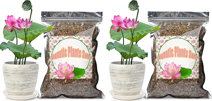 Doter Aquatic Soil for Plants - 2.2LBS, Clay Aquarium Soil Suitable for Small Ponds & Water Plants Like Lotus & Water Lily, Safe for Fish & Aquatic Life (Pack of 2)