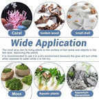1DFAUL Aquarium Glue Fish Safety, 25Pcs Coral Reef Glue for Plants Moss, Coral, Stone, Wood Aquascaping, Quick Drying (25)