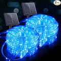 Brightown Solar Christmas Lights Outdoor Waterproof, 2 Pack Total 78FT 200 LED Solar Rope Lights with 8 Modes, Christmas Outdoor Decoration, Solar String Lights for Outside House Tree Halloween, Blue
