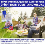 Fly Traps Outdoor Fly Trap for Patio. 4 Non-Toxic Pre-Baited Flies Bags Outdoor Disposable. Hanging Bug Catchers for All Filth Flies Killer for Outside Bug Control in Yard Horse Ranch Trash Can.