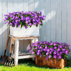 Hommyea Artificial Fake Flowers for Outdoor, 6 Bundles UV Resistant Faux Plants Decoration Silk Flowers No Fade Plastic Flowers for Outside Planters Home Porch Patio Yard Garden Decor(Purple)