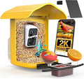birdsnap® PAV-Bird Feeder with Camera,2K HD with 64GB Card, AI Identify Smart Bird House Cam Solar Panel,Live Stream,Motion Detection,Auto Record Video for Backyard Outdoors,Ideal Gift for Bird Lover