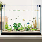 Moonorange Reptile Artificial Plants, Terrarium Plants Decorations Supplies, Aquarium Fish Tank Plant, Amphibian Habitat Hideout Tank Accessories (M Set-2pcs/G)