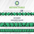 J&B XpandaHose 50ft Expandable Garden Hose – Ultra-Strong 3750D, 4-Layer Latex Core, Brass 3/4" Connectors, 10-Pattern Nozzle & Storage Bag – Lightweight, Kink-Reducing, Leak-Resistant