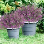 42 Pcs Fake Lavender Flowers Outdoor UV Resistant Faux Plastic Lavender Flowers No Fade Artificial Lavender Purple Plants for Outside Garden Porch Window Box Hanging Planter Decor (Fushia)