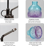 TOMEX Glass Plant Mister Spray Bottle 200ML Watering Bottle with Top Pump Watering Can for Indoor Outdoor House Plants, Flowers (Blue-Purple)