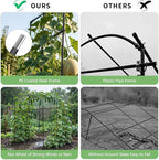 DoCred Tall Garden Arch Trellis for Climbing Plants, 87in Tall Metal Plant Support Trellis Archway for Climbing Vine Vegetable/Fruit/Flower Outdoor Yard Lawn Garden Arch Tunnel Trellis