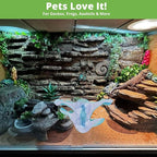 Westant Mushroom Decor for Reptile Tank, Fish Tank, Pet-Safe Bearded Dragon Tank Accessories, Realistic Terrarium Plants for Leopard Geckos, Crested Geckos, Tree Frogs, Snakes (Bloom, Shelf Cap)
