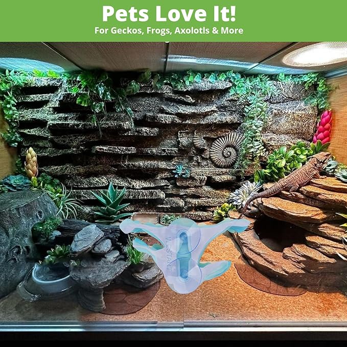 Westant Mushroom Decor for Reptile Tank, Fish Tank, Pet-Safe Bearded Dragon Tank Accessories, Realistic Terrarium Plants for Leopard Geckos, Crested Geckos, Tree Frogs, Snakes (Sunrise, Shelf Cap)