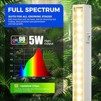 Barrina T5 Grow Lights, Grow Light Strip for Indoor Plants, 1ft Plant Lights for Indoor Growing, Full Spectrum LED Grow Light, Individual Switch, Linkable, Plug and Play, Yellow, 8-Pack