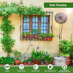 Solar Irrigation System Automatic Drip Irrigation Kit for Outdoor/Indoor Garden Watering System with Water Level Detection,Drip Irrigation System for 15 Potted Plant with 15m Water Hose