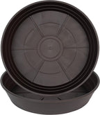LWALRS Plant Saucer 14 Inch 2 Pack 6 8 10 12 14 16 18 20 25, Plastic Plant Trays for Pots，Extra-Deep Plant Water Dray Tray, Bird Bath Bowl, Heavy Flower Plant Saucers Indoors and Outdoor No Holes