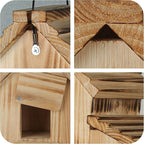Bird House for Outside - Outdoor Birdhouse for Garden - Large Birdhouse Design for 4 Bird Families - Durable Hanging Birdhouses for Backyard, Patio, and Garden Decor