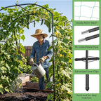 DoCred Tall Garden Arch Trellis for Climbing Plants, 87in Tall Metal Plant Support Trellis Archway for Climbing Vine Vegetable/Fruit/Flower Outdoor Yard Lawn Garden Arch Tunnel Trellis