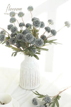 Floroom 5pcs Dusty Sage Green Faux Silk Mums Artificial Flowers, Bulk Fake Small Mini Chrysanthemums with Stems for DIY Wedding Centerpieces Floral Arrangements Vase Fillers Home Decorations