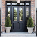 Outdoor Artificial Cedar Topiary Tree, Faux Evergreen Shrubs for Front Porch Decor, Lifelike Fake Bushes Plants for Home Living Room Front Door Decor (2, 3ft)