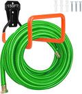 PeoMev Garden Hose Holder Wall Mount Heavy Duty Garden Hose Hanger Free Standing Metal Hose Rack for Outside Yard and Garage