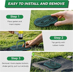 150Pcs Garden Staples +150Pcs Gasket +Pick Hook +Rubber Mallet, 6 Inch Landscape Fabric Stakes Galvanized Weed Barrier Stakes 11 Gauge Landscape Pins U Shape Lawn Staples for Yard, Sod, Turf, Green