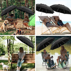 2 PACK Beach Umbrella with Clamp, 360 ° Adjustable Umbrellas for Chair, UPF50+ Umbrella for Beach Chair, Patio Chair, Wheelchair, Camping Chair, Golf Carts (Chair Not Included)