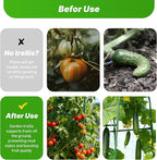 2Pack Cucumber Trellis for Raised Garden Bed, U-Shape Plant Support Metel Trellis for Climbing Plants Arch Trellis with Netting for Cucumbers,Tomatoes,Vine Climbing Plant(47.2''X32''x47.2''(LxWxH))