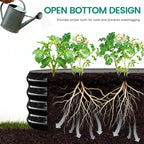 DoCred 3 in 1 Galvanized Raised Garden Bed, 2Pcs Garden Planter Box with 87" H Trellis for Climbing Plants, Outdoor Gardening Raised Beds with Climbing Net for Fruits, Vegetables, Flower (Black)
