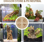 Dragon Rocks Aquariums Stones Natural Rocks for Aquascaping, Aquariums, Terrariums, Vivariums Decorative Stone,Reptile Enclosures,Paludariums,and Gardens-10lb（2 to 7 inch）
