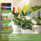 Kanpura 7 Pack Small Garden Trellis with Crystal Sun Catchers for Potted Plants 13.7 Inch Fairy Garden Plant Accessories for Mini Potted Indoor Outdoor Decorations (Colorful)