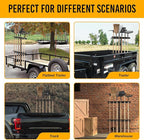 Trailer Tool Rack Shovel Holder - Shovel Rack for Trailer with 6 Tool Holes with Rubber Grommets, Classical Black