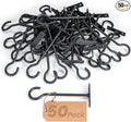 6inch Plant Hooks 50Pack Hanging Plant Bracket Metal Plant Hanger Black