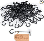 6inch Plant Hooks 50Pack Hanging Plant Bracket Metal Plant Hanger Black