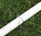 6 Inches Landscape Staples Galvanized Steel Garden Stakes Securing Pegs for Securing Weed Fabric Landscape Fabric Netting Ground Sheets and Fleece, Heavy Duty Metal Tent Stakes (200, Silver)