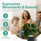 PLANTPETZ Extra Large Robotic Planter – Smart Planter Fits 6 Inch Pots | Bluetooth Speaker | Interactive Smart Plant Pot Turns A Real Plant Into a Touch/Motion Responsive Companion - Charcoal