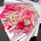Bonsion Preserved Flowers Gifts for Women, Flower for Delivery, Light Pink Roses Gifts fo Her, Preserved Roses Bouquets, Birthday Gifts for Grandma, Mothers Day Flowers for Wife