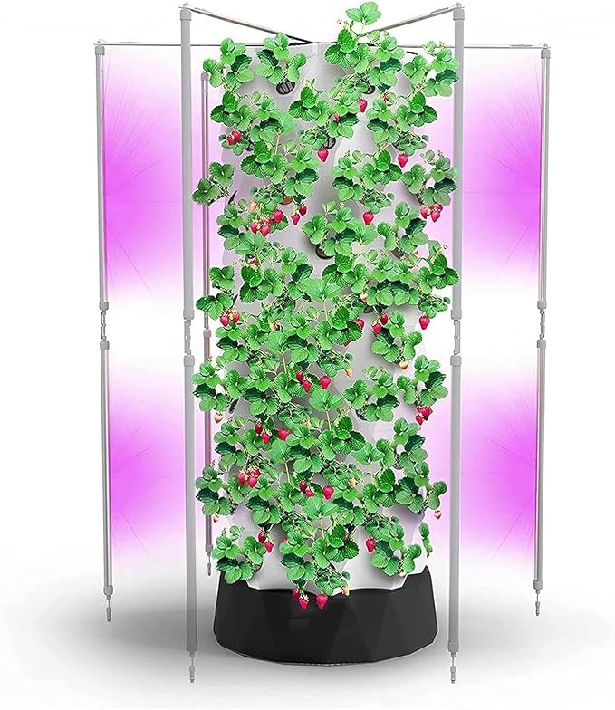 FLTRGO Hydroponics Growing System Hydroponics Tower Growing System, Indoor Plant Water Cycle Garden Growing Systems Vertical Hydroponic Pineapple Aeroponic Tower Hydroponic Towe