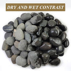 FANTIAN 20 lbs Natural Unpolished Black Rocks Mexican Beach Pebbles, 2-3 Inch Decorative Black River Rocks for Outdoor Landscaping, Garden Paving, Plant Rocks, Fountain and Walkways