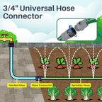 Jin&Bao Sprinkler Hose with Holes 100FT(50FTx2pack), Heavy Duty Garden Watering Hose, High-Efficiency Lawn Sprinkler System with Staples
