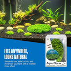 Penn-Plax Aqua Flora Moss Patch - Aquarium Living Resin Decoration with Embedded Glosso Seeds - Easy-Grow Freshwater Moss for Natural Aquascapes - Safe Resin Decor - Green, 4.3 x 2.87 x 0.8 Inches