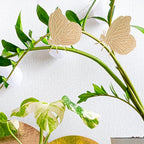 Rainteam Plant Animal Decor Brass Plant Charms for Live Plants Cute Animal Plant Hanger Ornaments for Pots Garden Plant Decorations Plant Accessories Gift for Plant Lovers(2 Butterfly)