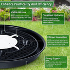 4 Pack 14'' Self-Watering Fabric Pot Base - Auto-Irrigation System Plant Saucer for 5 Gallon Fabric Pot, Auto Watering Plant Water Tray Self Watering System for Indoor Greenhouse Grow Tent Garden