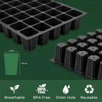 Gardzen 10-Set Garden Propagator Set, Seed Tray Kits with 400-Cell, Seed Starter Tray with Dome and Base 15" x 9" (40-Cell Per Tray)