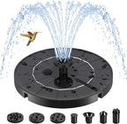 Yeomi 3.5W Solar Bird Bath Fountain, Solar Water Fountain Pump with 6 Nozzles 4 Fixed Stakes, Upgraded Solar Powered Water Fountain for Bird Bath, Garden, Patio, Pond, Fish Tank, Outdoor Decor