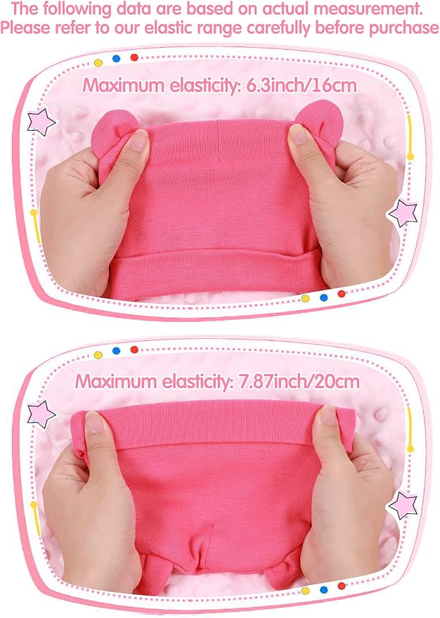 Geyoga 12 Pieces Newborn Hat Mittens Gloves Set Baby Boys Girls Cotton Baby Beanie for 0-12 Months