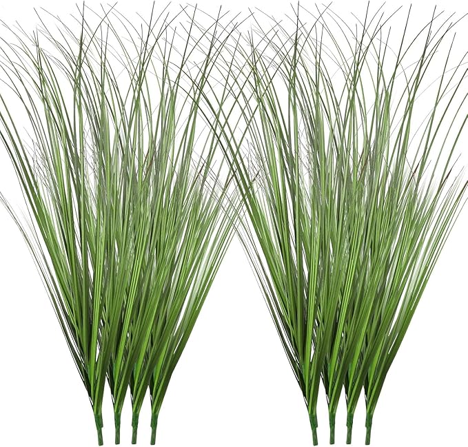 FOIMAS 12pcs Artificial Grass Plants,19.68" Faux Shrubs Wheat Grass Greenery Stems Fake Plants for Indoor Outdoor Home Decoration