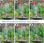 AISITIN 2.5W Solar Fountain Pump, DIY Outdoor Solar Water Fountain with 6 Nozzles and 4ft Water Pipe, Solar Powered Pump for Bird Bath, Ponds, Garden and Fish Tank Garden, Pond