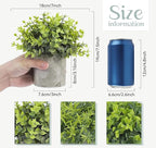 Lemonfilter Fake Plants, 3PCS Small Artificial Plants Indoor in Pots Plastic Eucalyptus Home Plant Desk Greenery Decor, Plastic Small Faux Potted Plant for Bathroom Bedroom Shelves Decor