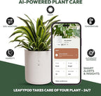 8 Inch Smart Self Watering Planter with WiFi Bridge & App Control – AI Plant Care System with Sensors, Automatic Watering, Alerts – Modern Indoor Planter for Houseplants | Cordless
