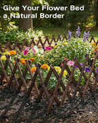 Expandable Garden Trellis, Indoor Wood Decorative Fence Panels for Climbing Plants, Vine Ivy Rose Support, Balcony Wall Decor, Yard Landscape Edging, Patio Divider, Animal Barrier (5.9 X 90 inch)