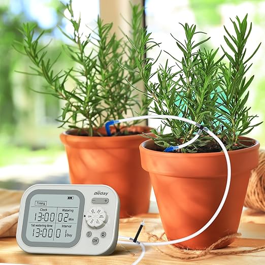 Automatic Plant Waterer Replacement Kit for 15 Potted Plants, Accessories Expansion Set for Auto Drip Irrigation Programmable Self Watering Timer Devices